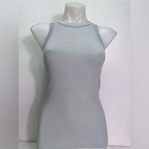 easy standard Gray Ribbed Tank Top Sz medium NWT